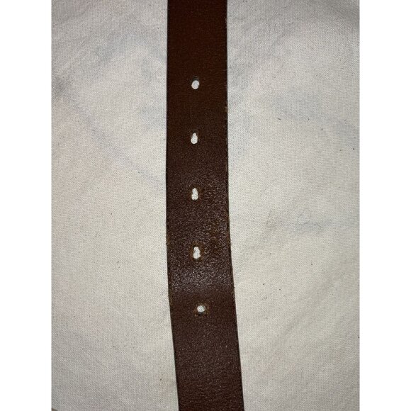 Mens Dockers Full Grain Leather Belt Brown W/Silver Buckle 36/90 Guatemala - Picture 3 of 6